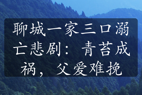 聊城一家三口溺亡悲剧：青苔成祸，父爱难挽