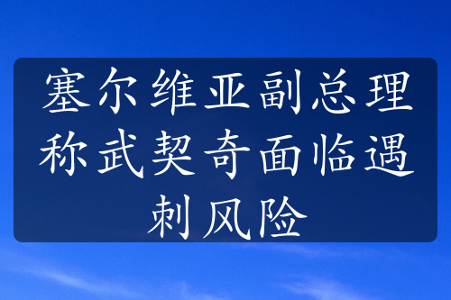 塞尔维亚副总理称武契奇面临遇刺风险