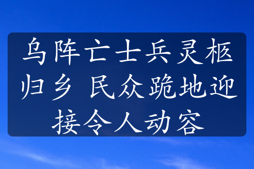 乌阵亡士兵灵柩归乡 民众跪地迎接令人动容