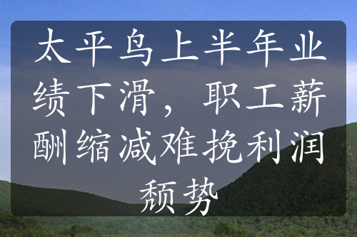 太平鸟上半年业绩下滑，职工薪酬缩减难挽利润颓势