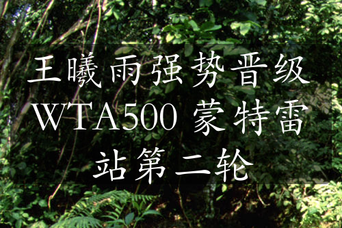 王曦雨强势晋级 WTA500 蒙特雷站第二轮