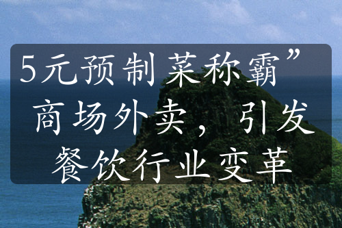 5元预制菜称霸”商场外卖，引发餐饮行业变革