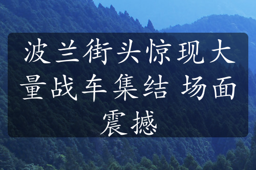 波兰街头惊现大量战车集结 场面震撼