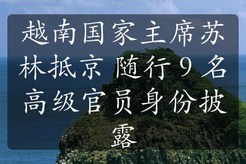 越南国家主席苏林抵京 随行 9 名高级官员身份披露