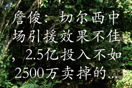 詹俊：切尔西中场引援效果不佳，2.5亿投入不如2500万卖掉的科娃